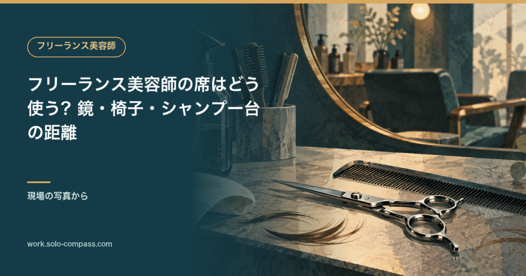 フリーランス美容師の席はどう使う？鏡・椅子・シャンプー台の距離のアイキャッチ